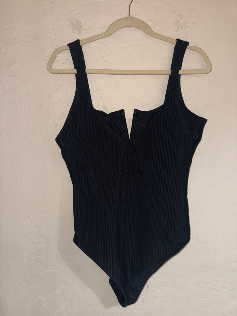 Beach riot Tropez V-Wire Ribbed One-Piece Swimsuit size XL